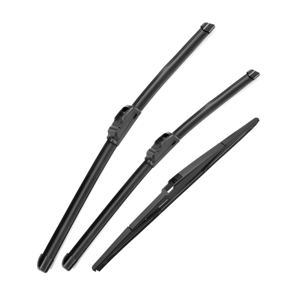 For Jeep Compass MK2 2017-2023 2018 2019 2020 Wiper Front & Rear Wiper Blades Windshield Windscreen Window Brushes 24"+18"+10