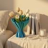 3D Printed Vases, Elegant Pleated Vase, Twisted Minimalist Flower Arrangement Holders, Nordic Style Flower Vases, Table & Shelf Office Decor