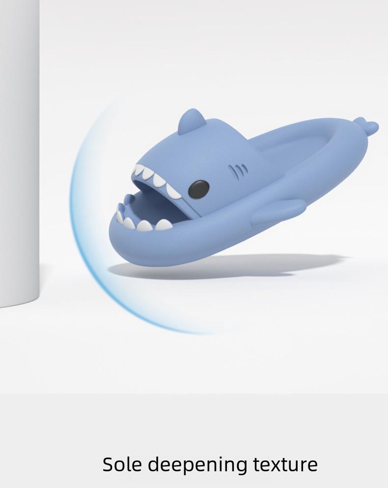 Haifisch-Slipper mit dicker Sohle: Lustige Cartoon-Hausschuhe für Männer & Frauen, Sommer-Schuhwerk für drinnen/draußen