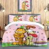 Squisita Carta da Parati Digitale 3D La Famiglia di Gatti Cartone Animato G-Garfields Set Biancheria da Letto Copripiumino Federa Letto Ragazza Ragazzi Regalo