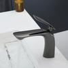 Chrome Basin Faucets Gray Bathroom Faucet Single Handle Basin Mixer Tap Bath Black Gray Chrome Faucet Brass Sink Water Crane