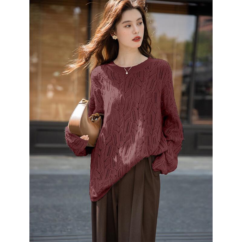 Mokana Women's Elegant Long Sleeve Knitted Sweater