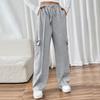 Women's Elastic High Waist Patchwork Straight-Leg Pants - 2025 New European & American Style