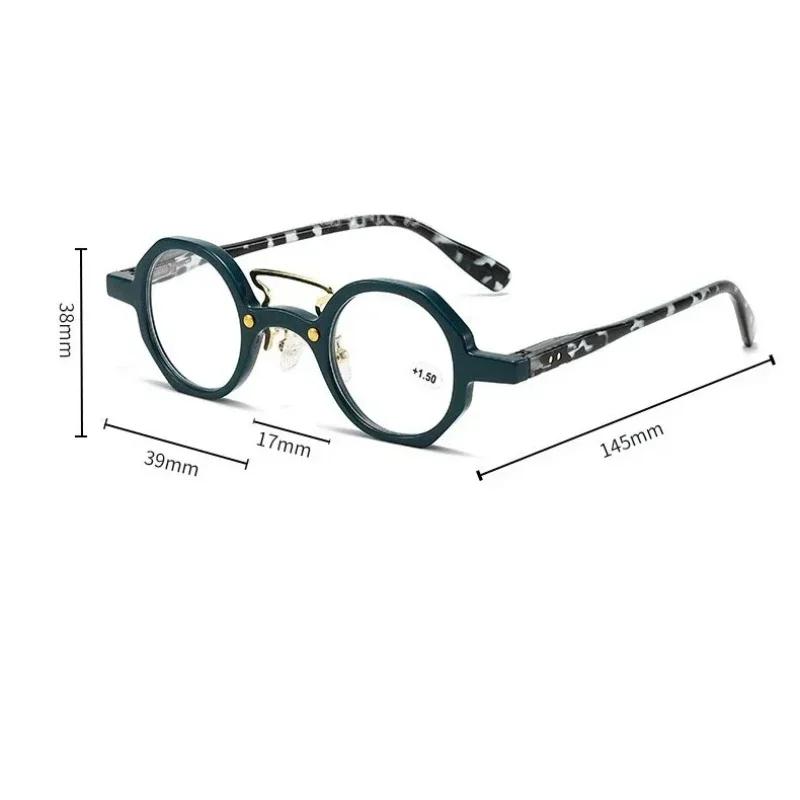 Retro Round Frame Reading Glasses Personalized Small Frame Presbyopia Eyewear for Men and Women Anti Blue Light Eyeglasses