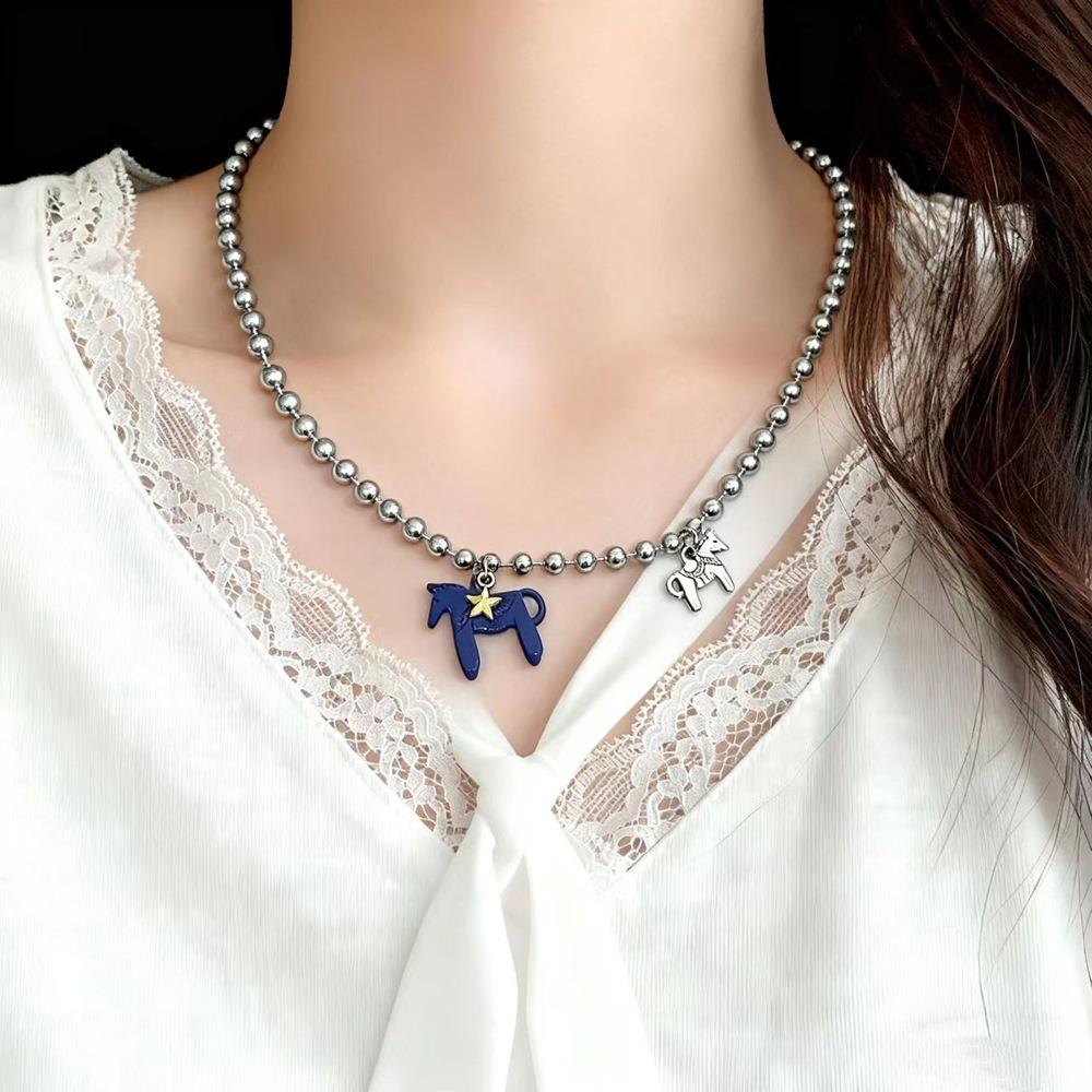 Plated Beads Chain Chokers Zinc Zinc Alloy Zodiac Animal Necklaces  Jewelry Gift