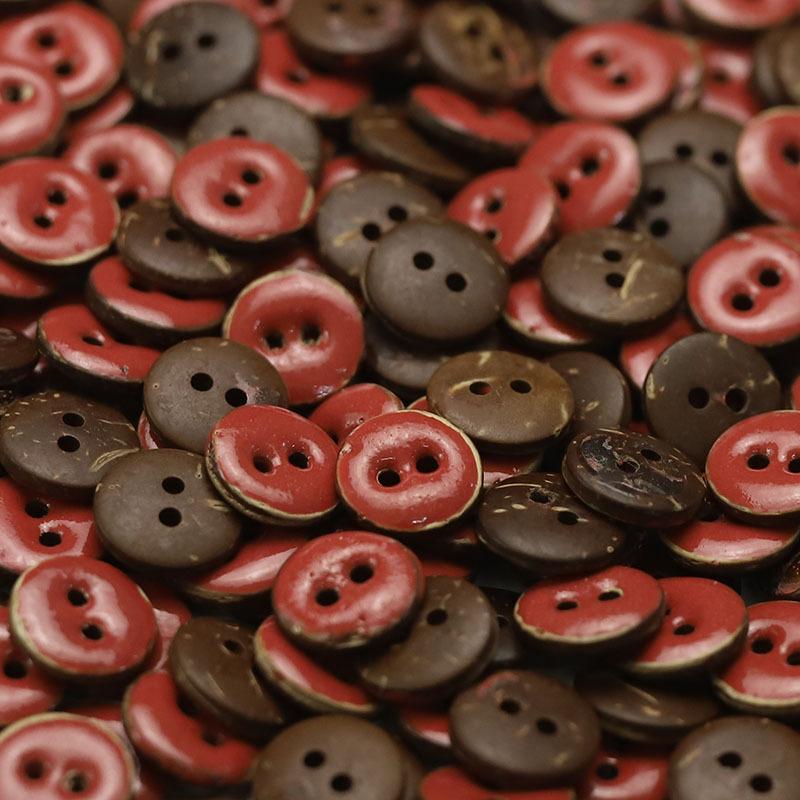 5Pcs Pure Natural Coconut Shell Buttons Pig Nose Shaped Diy Ledger Pendant Buttons Sweater Shirt Decorative Buttons