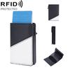 Baellerry RFID Anti-theft Aluminum Box Leather Wallet Side Push Contrasting Antimagnetic Card Holder