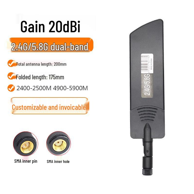 Dual-Band WiFi 6 High Gain Antenna for AC68U Router (2.4G/5G/5.8G) Omnidirectional Bluetooth Stick