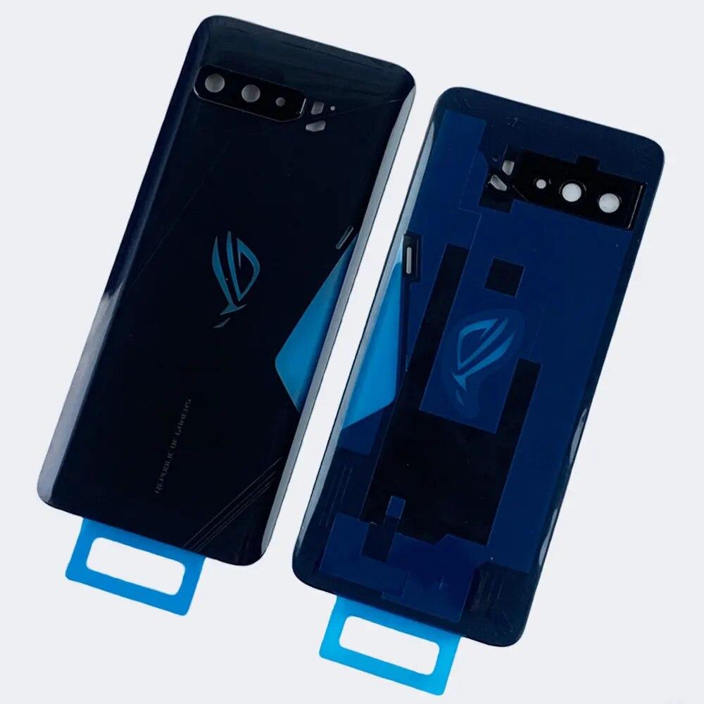 

Стеклянная крышка батарейного отсека для Asus ROG 3 ZS661KS ROG Phone 3 Strix, задняя дверь, задний корпус с объективом рамки камеры ROG 3 ZS661KS