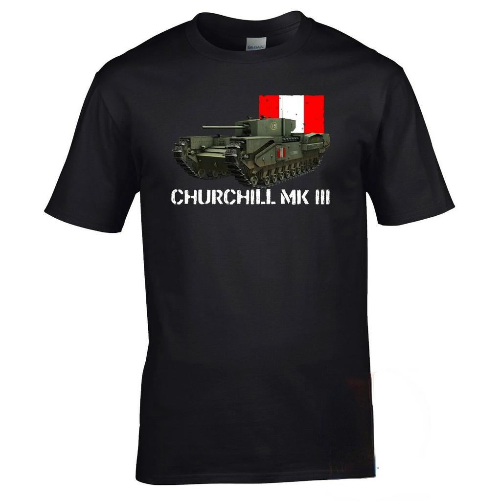WWII British Churchill Mk3 Tank TShirt Summer Cotton ONeck Short Sleeve Mens T Shirt New S3XL