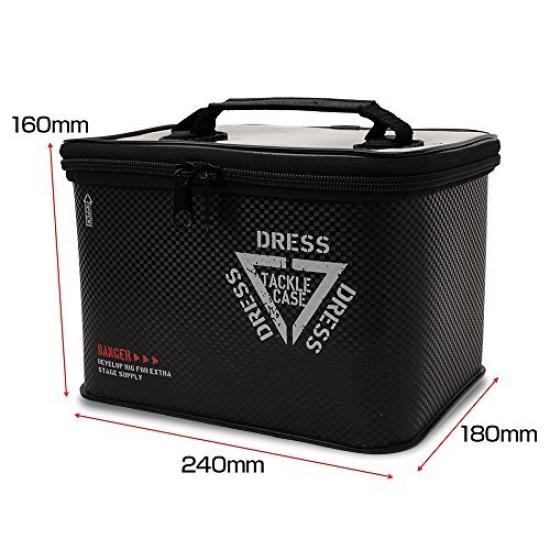 [OPEN BOX] DRESS Tackle Box M Multifunctional EVA Fishing Storage Case Container Black Tackle Bag Japan Import
