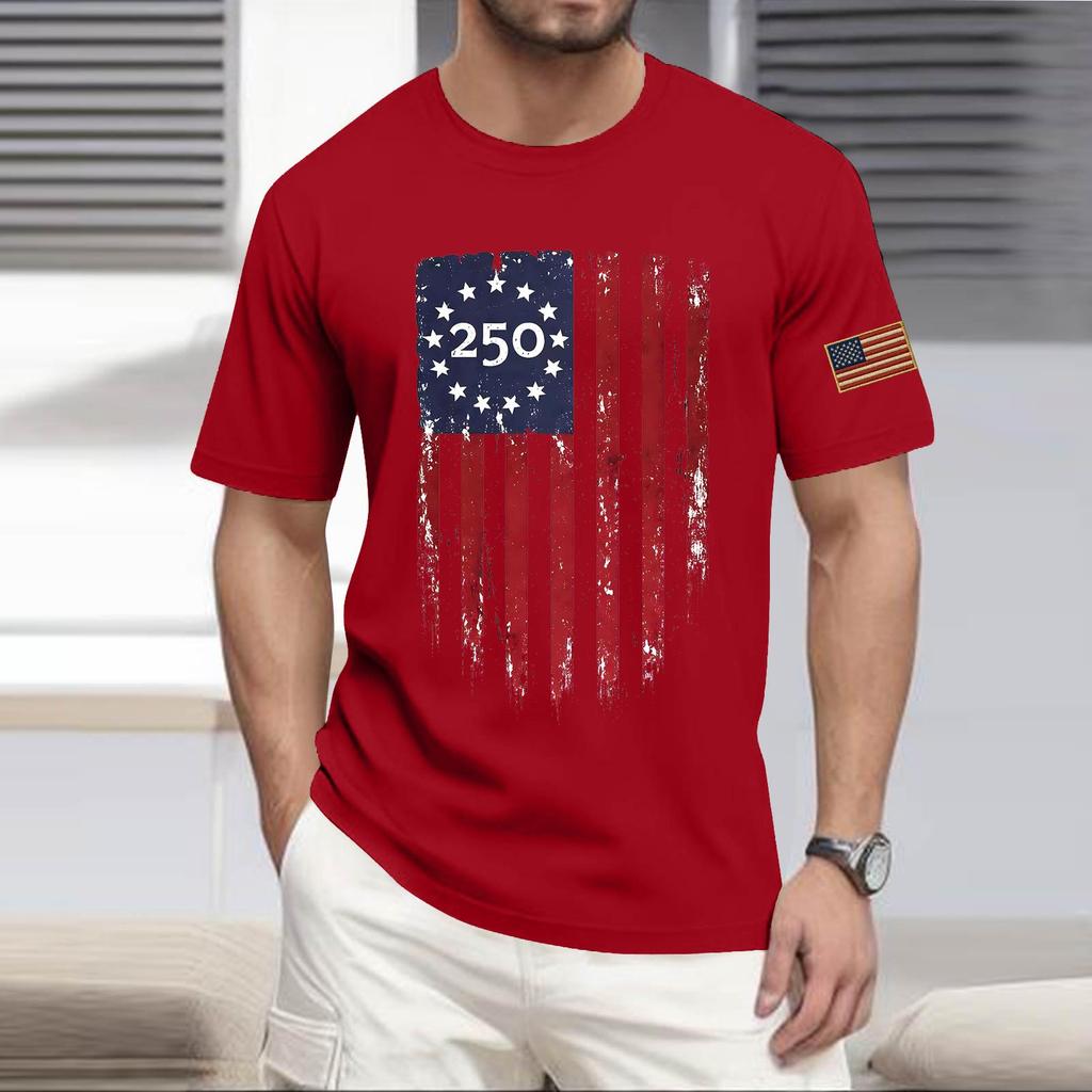 Men's Casual Round Neck Lightweight Short-Sleeve Top