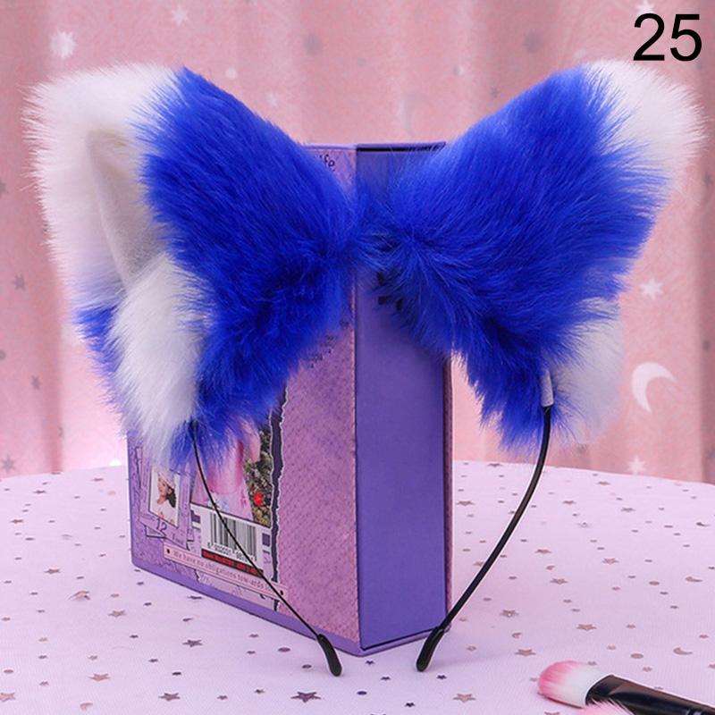 1PC Plush Fluffy Hair Hoop Hairband Cat Ears Headwear Faux Fur Hair Jewelry Head Rim Fashion