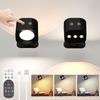 LED Wall Lights with Remote USB Rechargeable Wall Sconce Dimmable RGB + 3 Color Temperature Magnetic Wireless Wall Lamp for Room