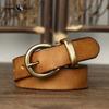 Retro Korean Style Fashion All-match Women's Belt Ladies Copper Buckle Genuine Leather Cowhide Jeans Belt Female