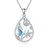 Luxury Female Crystal Stone Starfish Seahorse Animal Pendant Necklace Vintage Gold Color Wedding Jewelry For Women
