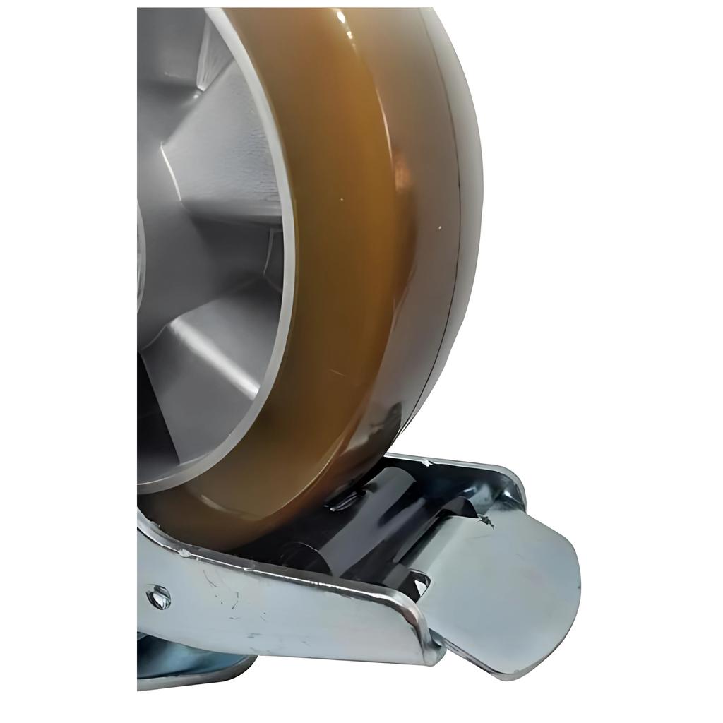 Swivel wheel with brake 200mm 500kg BTAU 2003 polyurethane