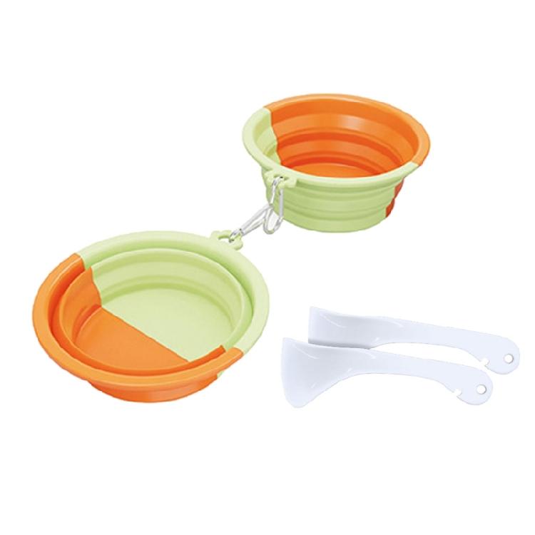 Foldable 380ml Easy Storage Dogs Water Bowl Travel Friendly Dish with Secure Clip Perfect for Small and Medium Pet