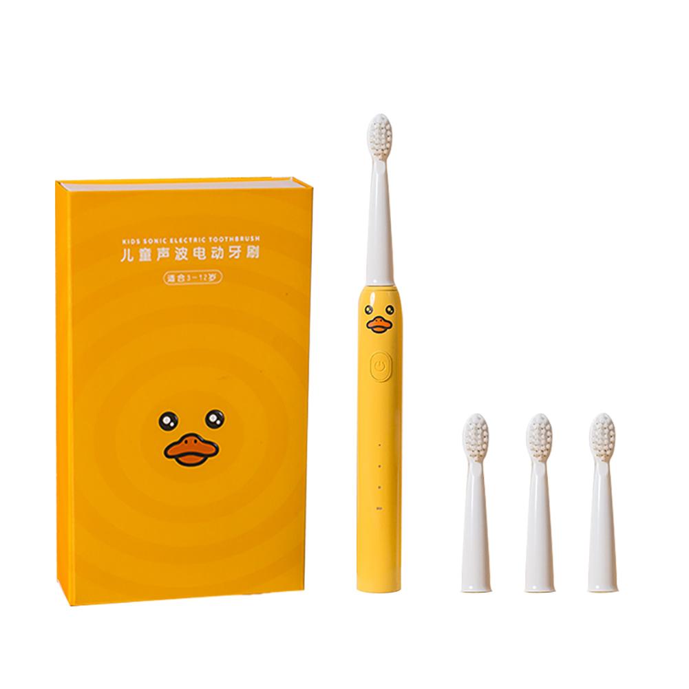 Brosse à dents électrique sonique intelligente pour enfants avec minuteur Motifs d'animaux de dessin animé Étanche pour enfants de 3 à 12 ans Santé bucco-dentaire Cadeau