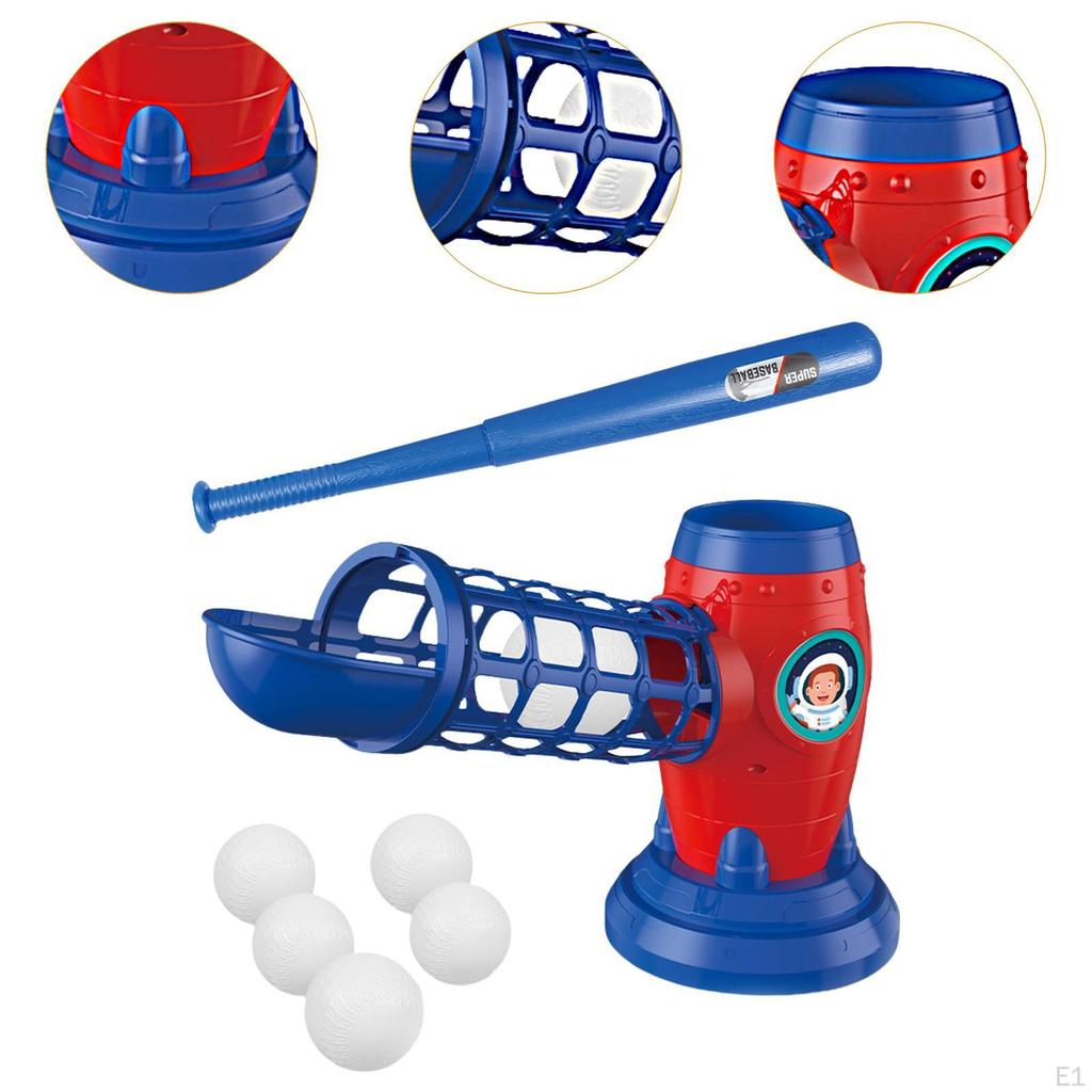 Baseball-Wurfgerät mit fünf Bällen für Spaß im Garten
