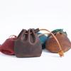 Vintage Genuine Leather Small Coin Purse - Mini Handheld Wallet in First Layer Cowhide