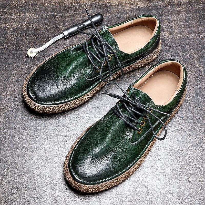 Men'S Shoes Spring Soft Leather Shoes Work Shoes Trend Versatile Leather Shoes Men'S Lightweight Casual Shoes Leather Shoes