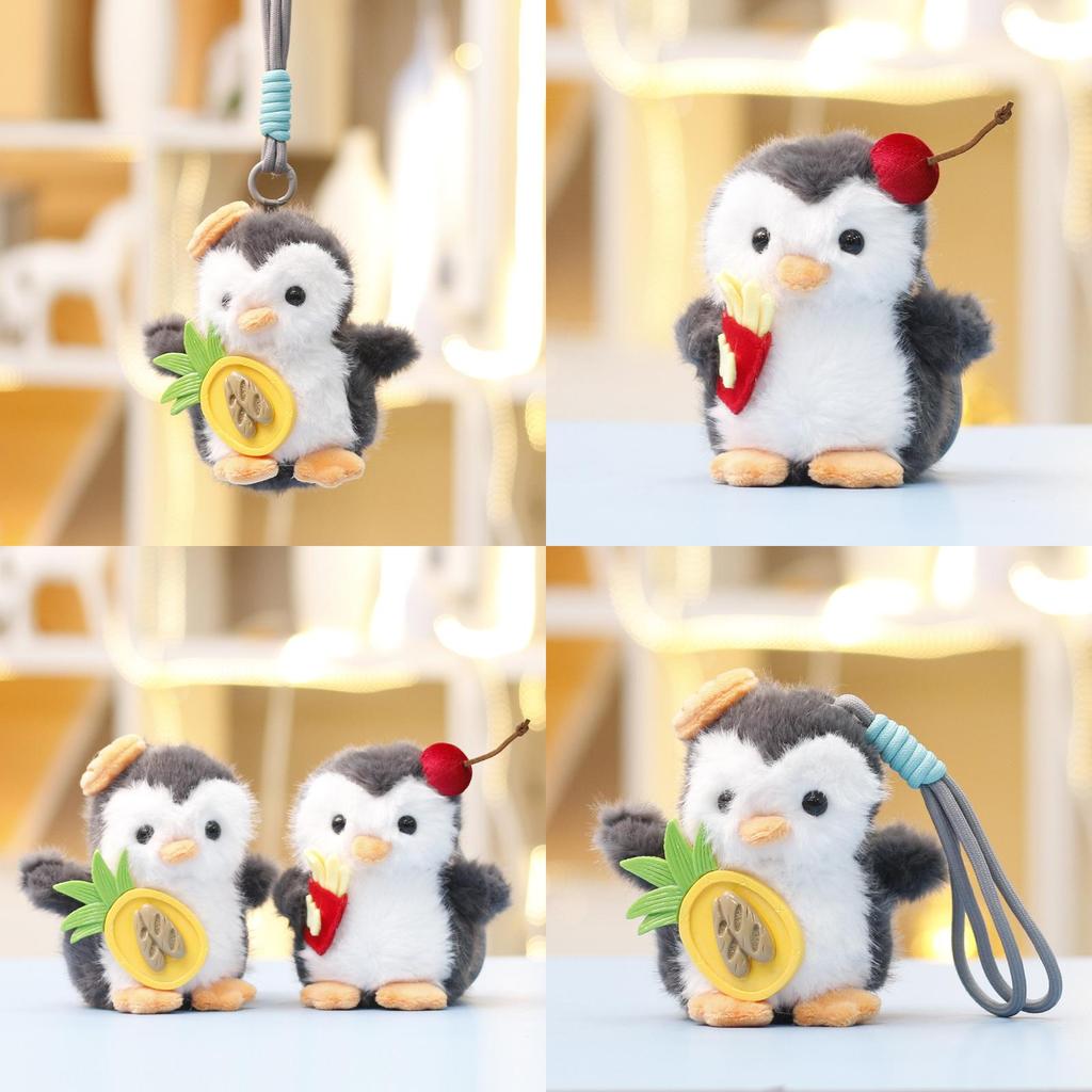 Cute Penguin Stuffed Animal Doll With Pp Cotton Filling For Kids Gift And Bag Accessory