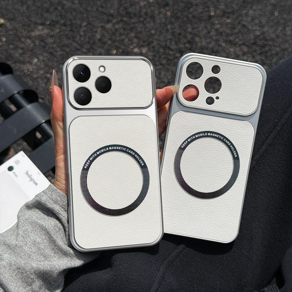 Case for Realme 15T Viral Change To 17 Magnetic Split Leather Back Big Lens Protector Cover