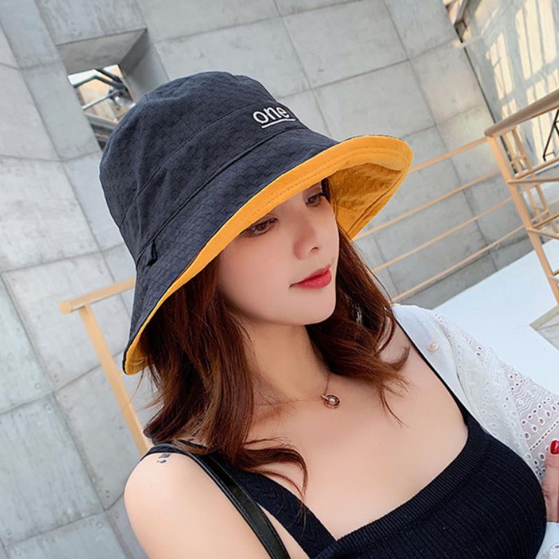 Damen Sommer Doppelseitig Tragbarer Fischerhut mit Breiter Krempe Outdoor Faltbarer Flacher Oberseite Panama Fischerhut Damen Reise Strand Visierhüte