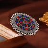 Bohemian Large Round Inlaid Women's Ethnic Indian Retro Ring