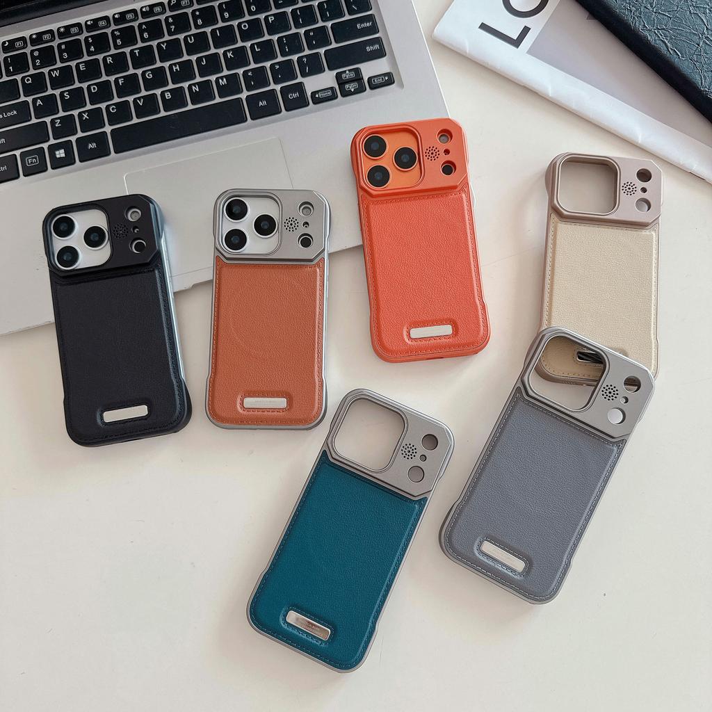 Frameless aromatherapy mobile phone case is suitable for iPhone17promax leather Apple 16 anti-drop magnetic suction 15 protective case.
