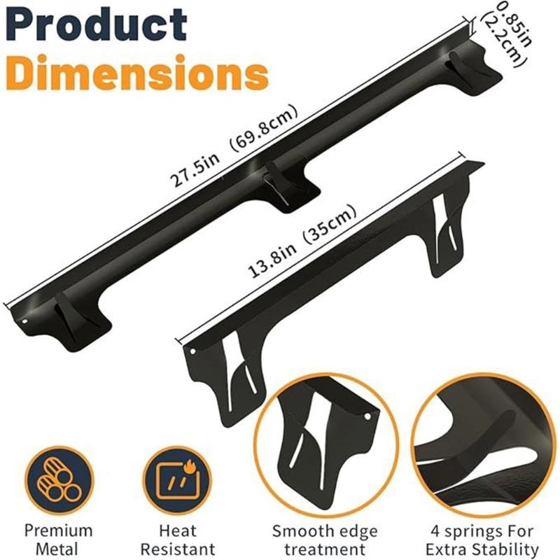 4Pcs Stainless Steel Stove Gaps Covers Replacement Stove Gaps Filler for Kitchen Oven Counter Side Gaps Easy Wipe Clean