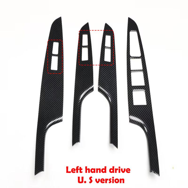 LHD RHD For For Hyundai Tucson 2015- ABS carbonfiber window rise switch cover glass control panle cover interior accessories