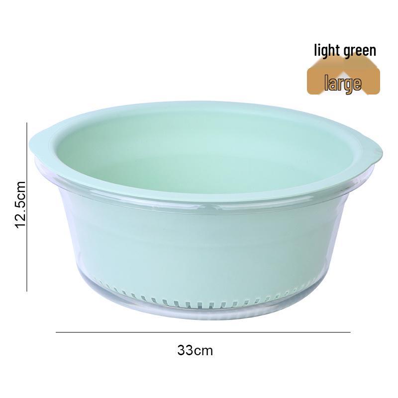Double-Layer Large Capacity Kitchen Colander & Washing Basin
