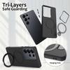 For Samsung Galaxy S25 Ultra Magnetic Case Rotating Ring Kickstand TPU + PC Back Cover