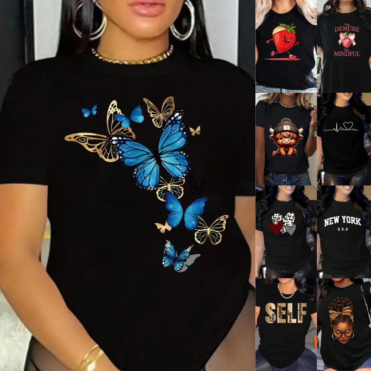 

Custom Women s Short Sleeve European & American Tops with Free Shipping Small