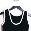 Women's Scoop Neck Sleeveless Tank Top Slim Camisole Summer Cotton Solid Color Casual Layering Basic Daily Undershirt Vest