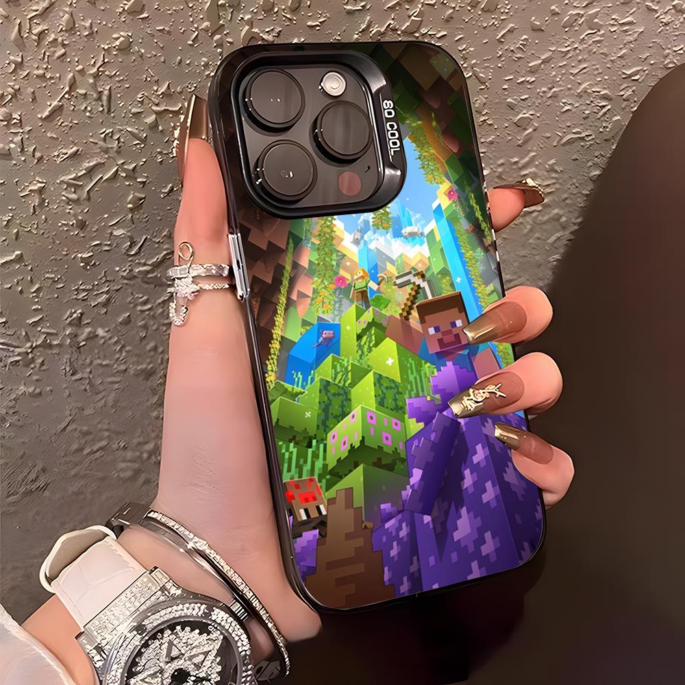 Game M-ine-c-crafts Phone Case For IPhone17 Air 16 15 14 Plus 13 12 11 Pro XS Max Silver Black Bumper Case