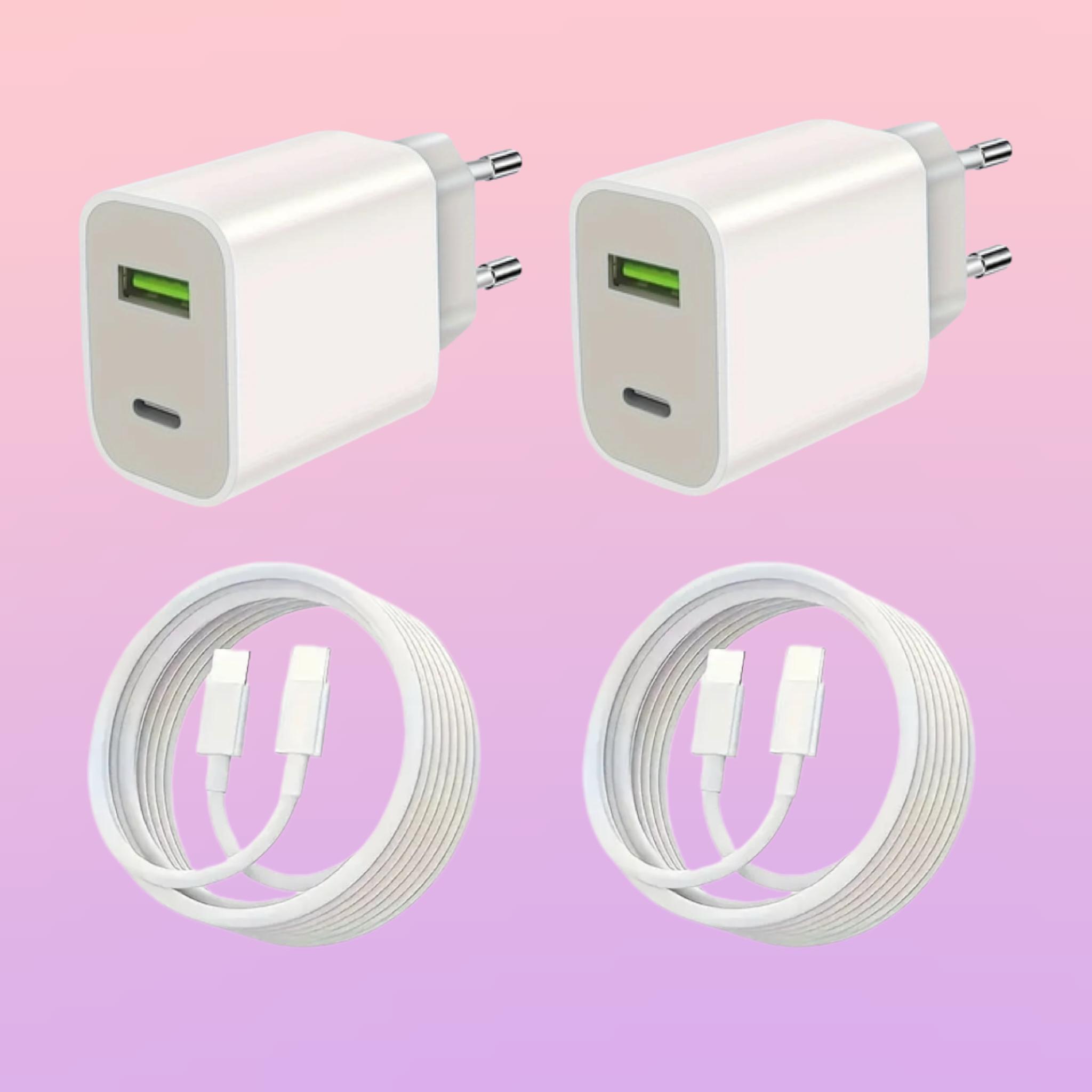 

2Set PD 40W быстрое зарядное устройство для Apple iPhone 14 11 12 13 15 Pro Max кабель для быстрой зарядки для iPhone зарядное устройство аксессуары для телефона EU charger set