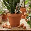 Natural Clay Self-Watering Terracotta Stakes Screws-Shaped Automatic Irrigation Terracotta Watering Device Time-Saving