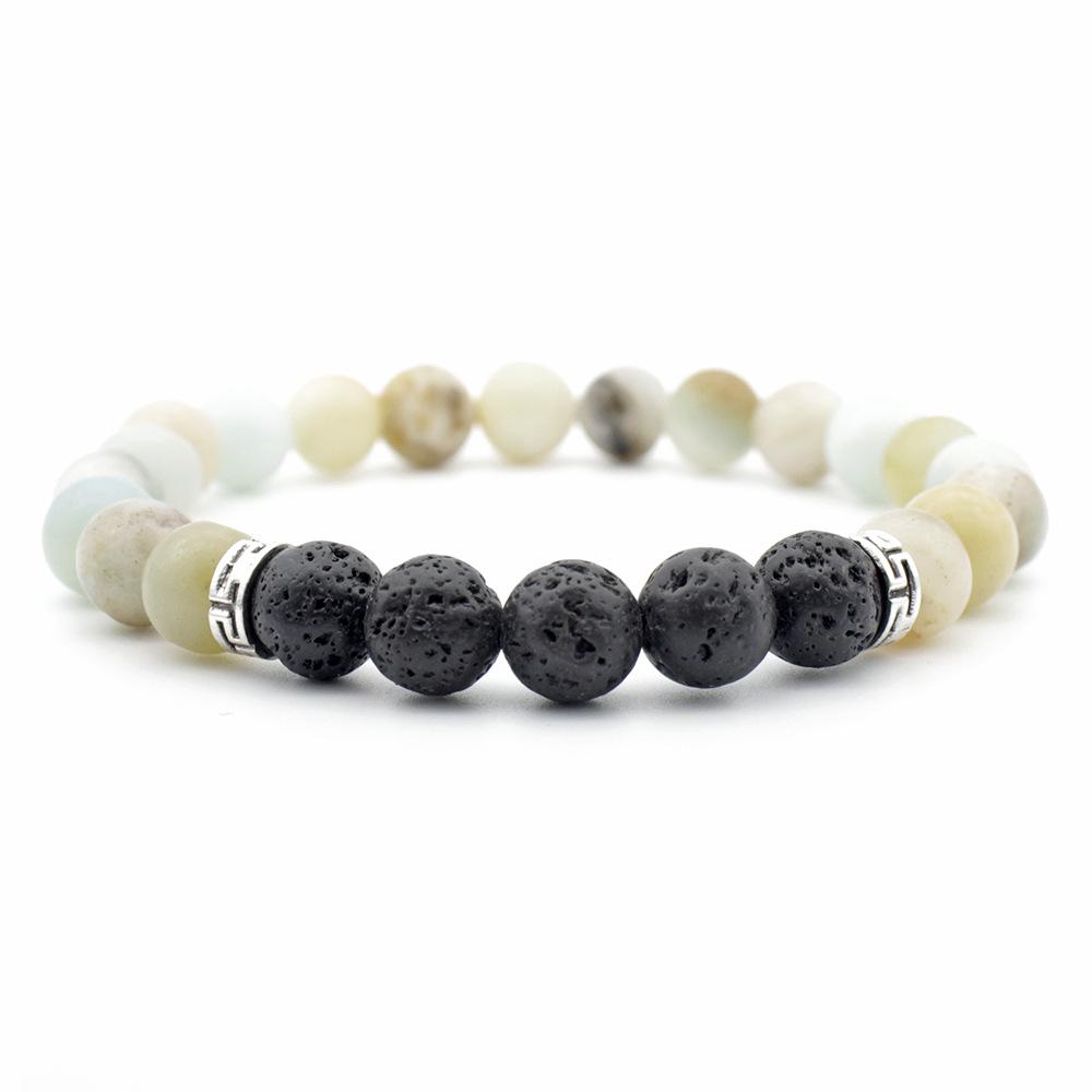 European-American Popular Lava Stone Yoga Bracelet with Volcanic Rocks for Essential Oils