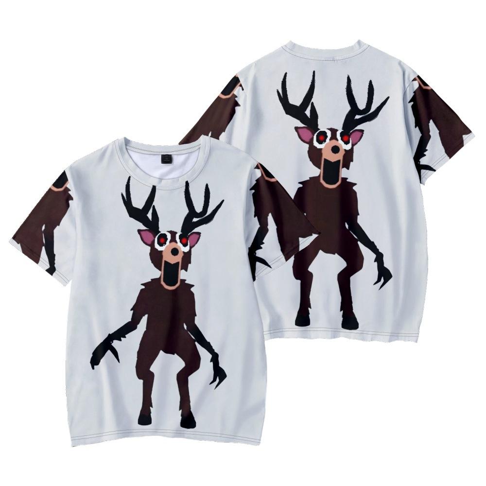 

Футболка 99 ночей у лісі Пляжні мультяшні футболки для чоловіків Футболка з дизайном Харадзюку Футболка з коротким рукавом Веселий одяг 6 кольорів L білий