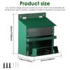 Metal Squirrel Feeder with Transparent Bin Roof Feeders for Outdoor Garden Backyard Sturdy Food Containers Squirrel Feeder House