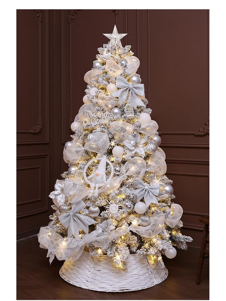 2024 DIY White Christmas Tree Ornaments Set for Home & Living Room Decoration