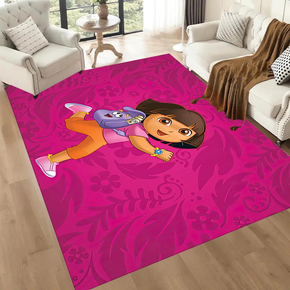 Dora Explorer Floor Rug Office Rug Design for Dormitory Balcony Bedrooms Game Room Anti-slip Rug Decorate Offices Wedding Party Gift