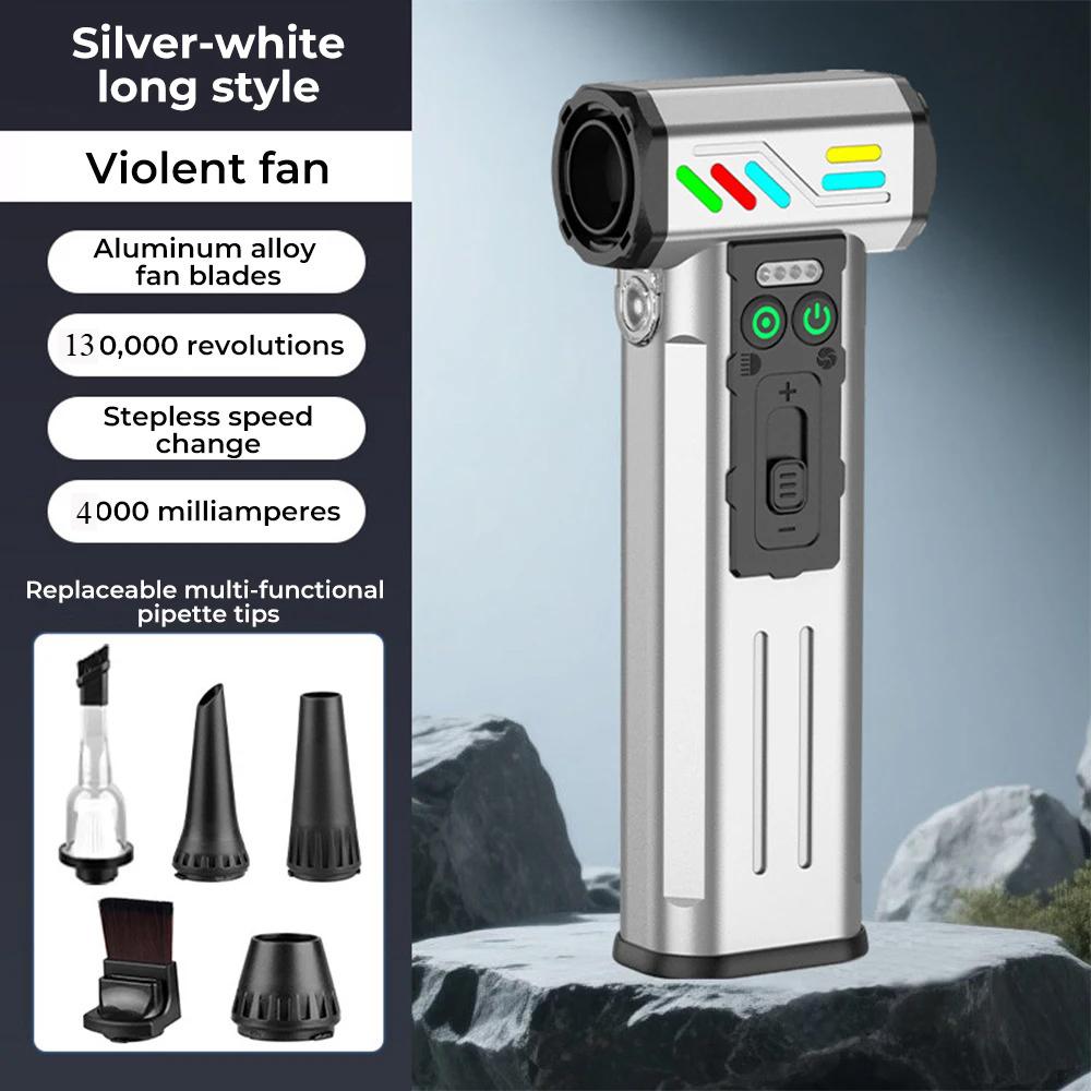 130000RPM Turbo Jet Blower Brushless Motor Violent Fan Portable Cleaning Tool USB Rechargeable Handheld Blower PC Tool