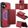 LC.IMEEKE L5 For iPhone 17 Magnetic Phone Case Leather Back Cover with Detachable Card Holder