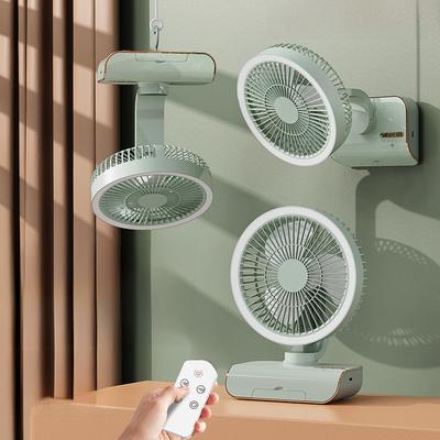 Portable Desk Fan with Remote, Rechargeable USB Oscillating Fan, Quiet Operation, Personal Table Fan for Home Office Dorm Room