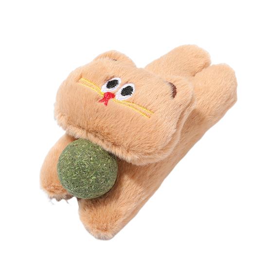 5Pcs Cat Catnip Ball Chew Toy Boredom Stress Relief Kitten Interactive Plush Doll Toy Indoor Pet Teething Cleaning Toy Pet Supplies