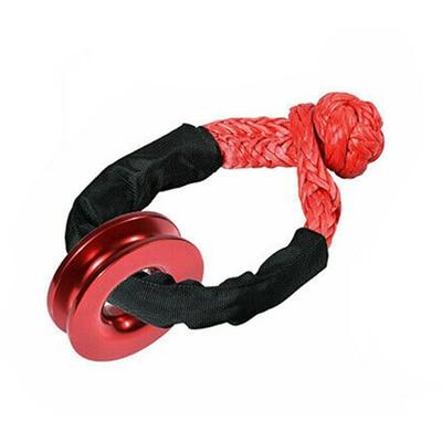 Recovery Ring Snatch Block Pulley 41000lbs & Soft Shackle Tow Winch Rope Straps